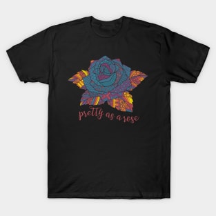 Pretty as a Rose - Multicolored T-Shirt